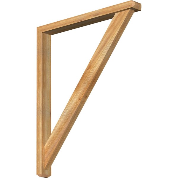 Ekena Millwork Traditional Craftsman Rough Sawn Bracket w/ Offset Brace, Western Red Cedar, 4"W x 36"D x 44"H BKT0402X36X44TRA04RWR - main
